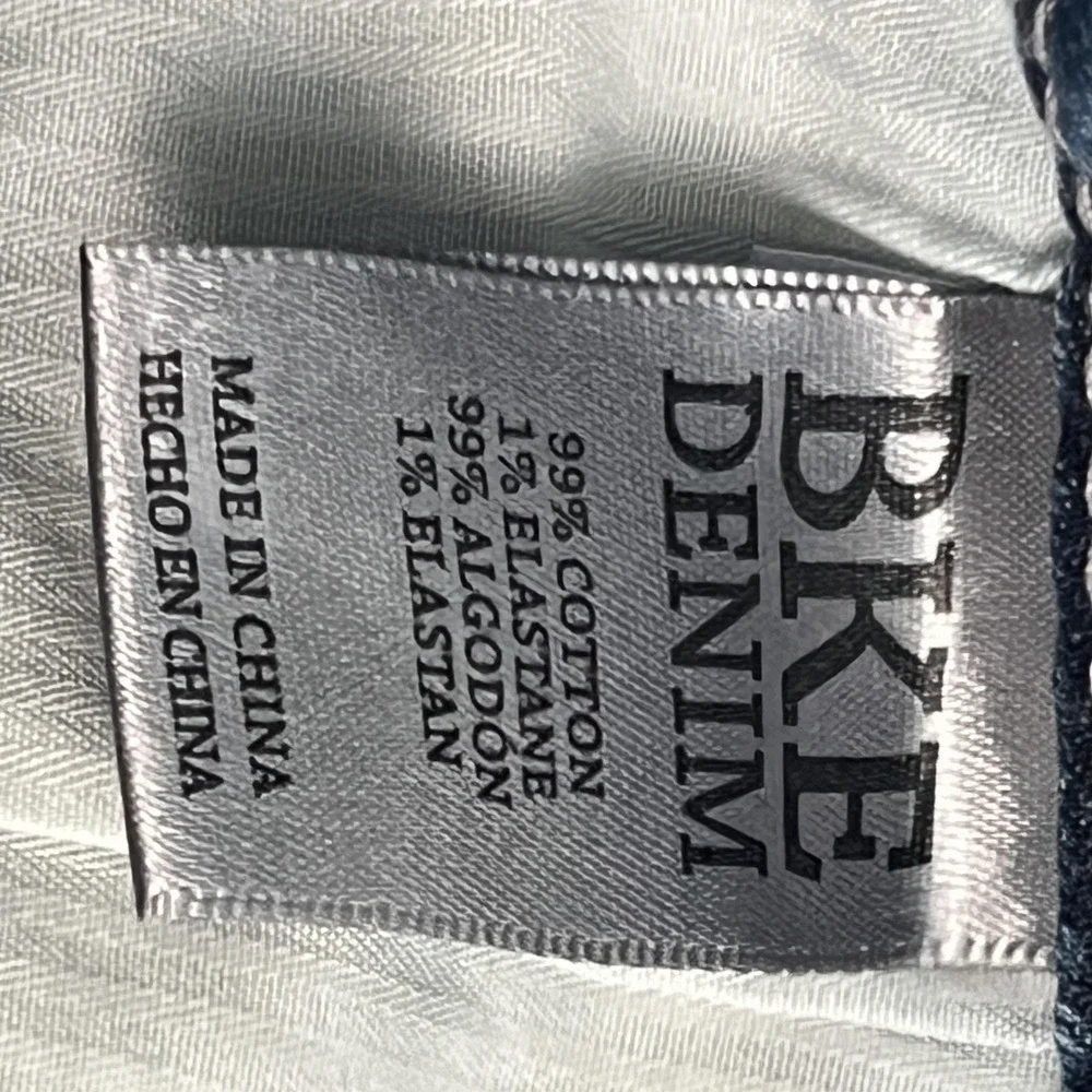 BKE Seth Jeans Mens 38x34 Blue Medium Wash Relaxed Straight Leg Denim Stretch